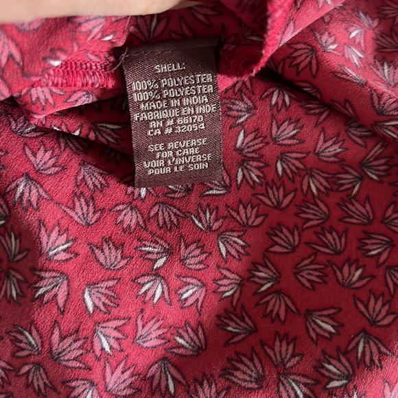 Anthropologie Ranna Gill Markie Cutout Blouse Red Floral - Picture 11 of 13